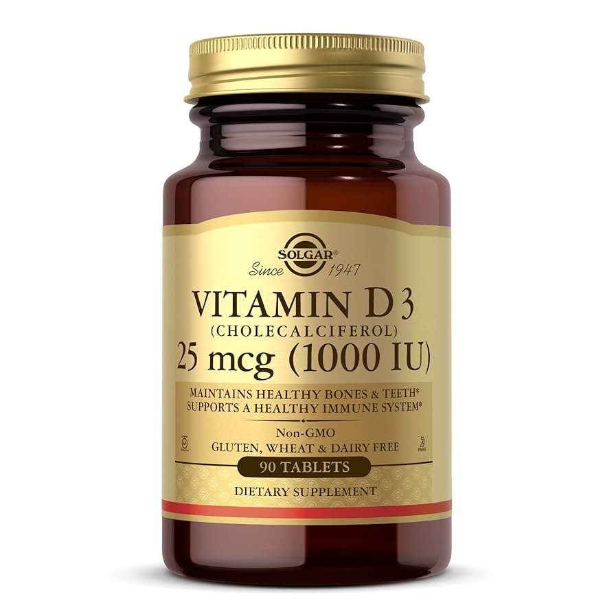 Vitamin D3 (Cholecalciferol) 25 mcg (1000 IU) Tablets