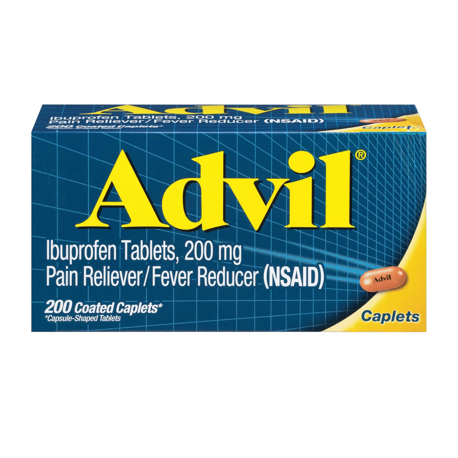 Advil Ibuprofen 200 mg – 200 Coated Caplets
