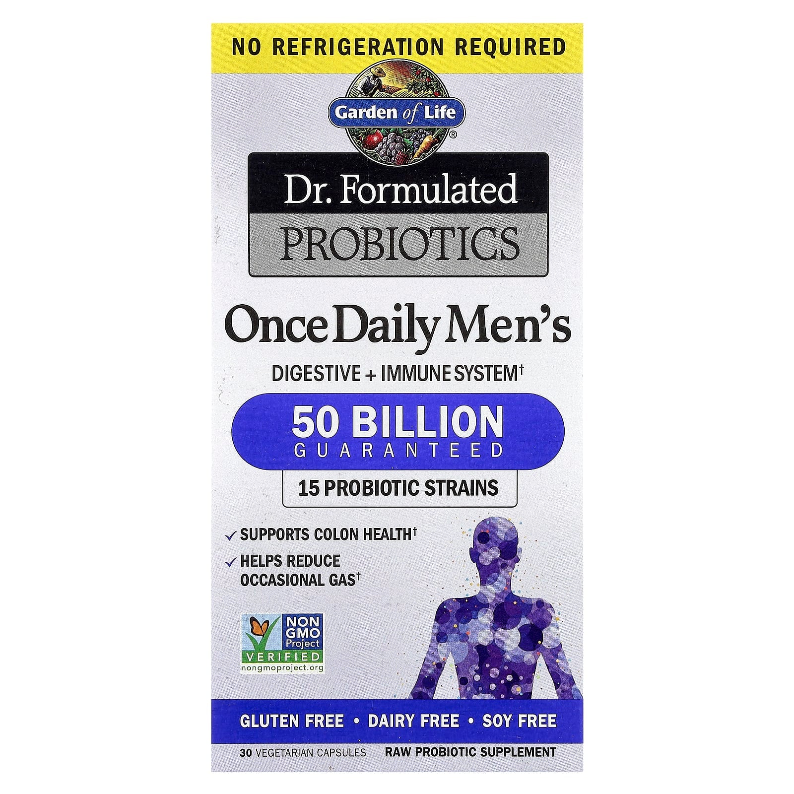 Dr. Formulated Probiotics Once Daily Men's Shelf-Stable - 30 Capsules
