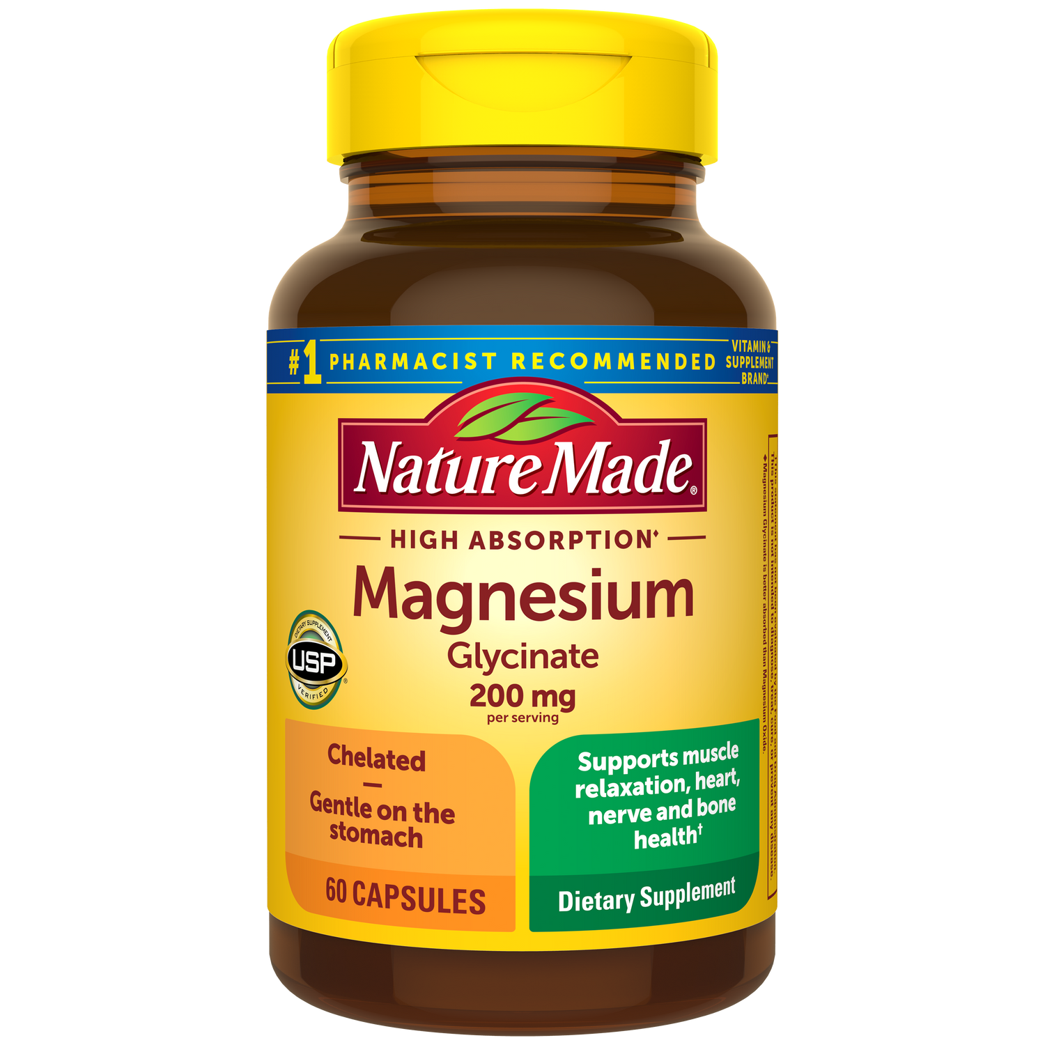 Magnesium Glycinate High Absorption Capsules 200 mg